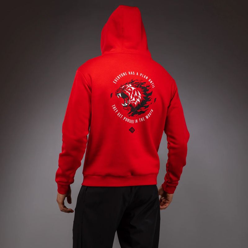Felpa con cappuccio uomo Venum x Mike Tyson Tiger Hoodie intense red/deep black 5