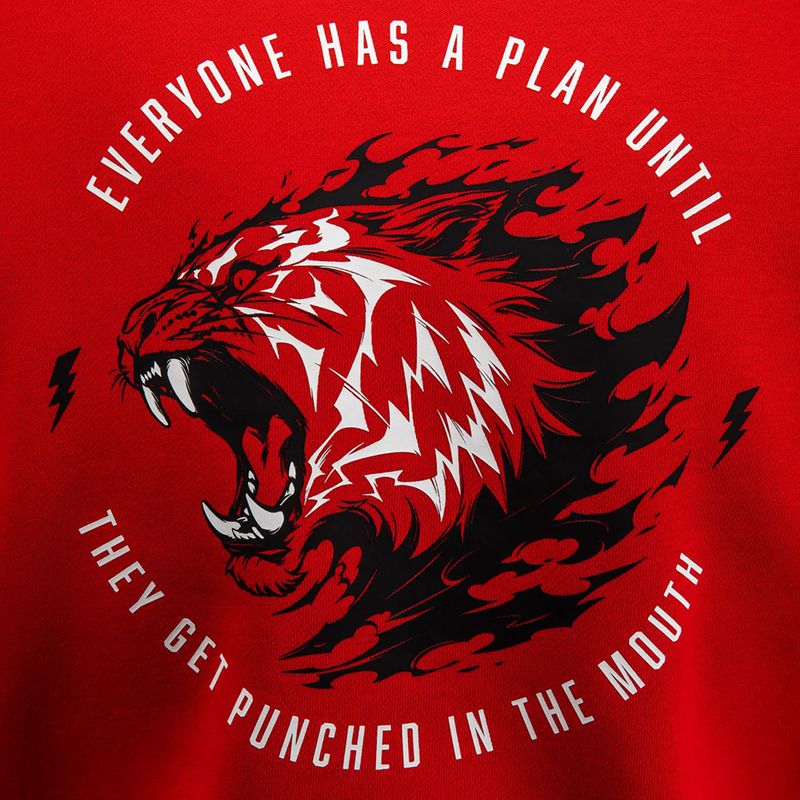 Felpa con cappuccio uomo Venum x Mike Tyson Tiger Hoodie intense red/deep black 8