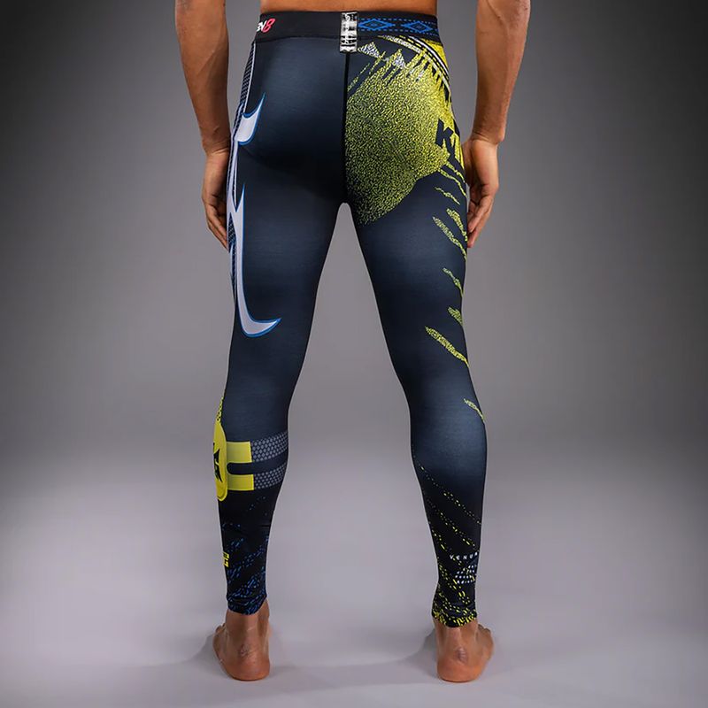 Leggings da allenamento da uomo Venum x TEKKEN 8 King Spats black/yellow 2