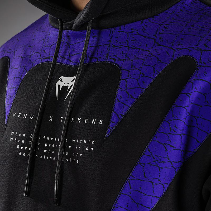 Felpa da uomo Venum x TEKKEN 8 Kazuya Pullover Hoodie black/purple 4
