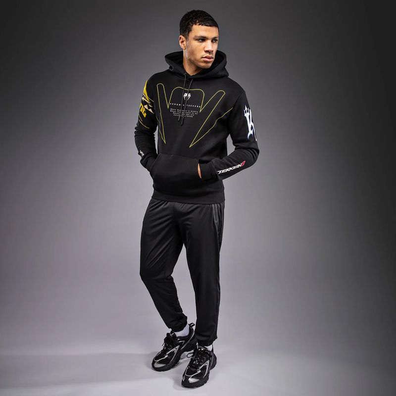 Felpa da uomo Venum x TEKKEN 8 King Pullover Hoodie black/yellow 2