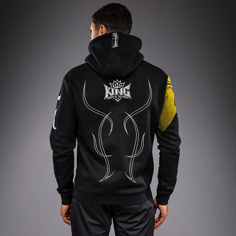 Felpa da uomo Venum x TEKKEN 8 King Pullover Hoodie black/yellow 3