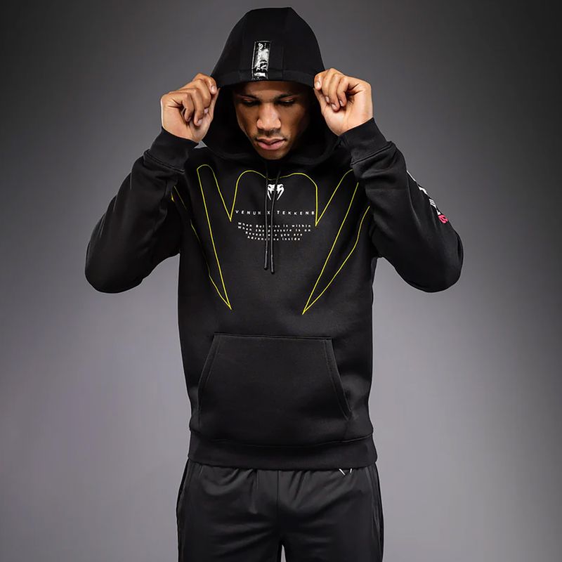 Felpa da uomo Venum x TEKKEN 8 King Pullover Hoodie black/yellow 5