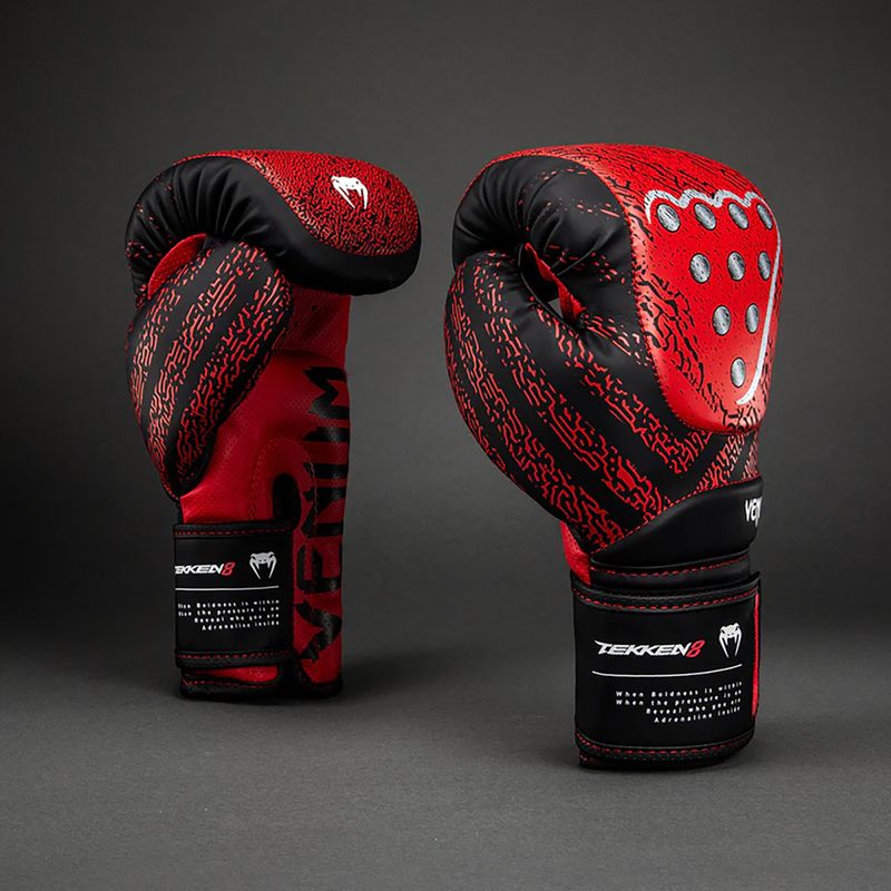 Guantoni da boxe Venum x TEKKEN 8 Kazuya Boxing red/black 2