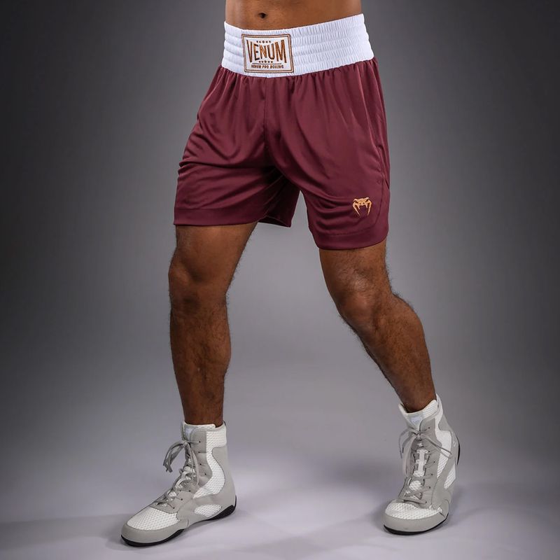 Pantaloncini da allenamento uomo Venum Classic Boxing burgundy 4