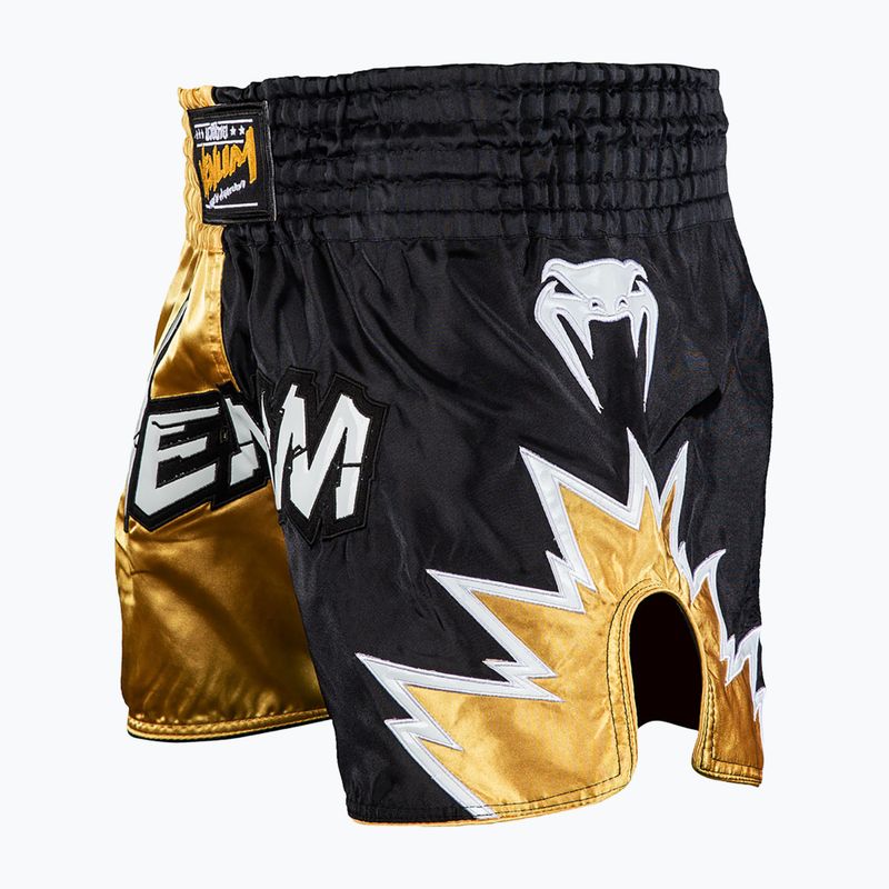Pantaloncini da allenamento da uomo Venum Inferno 2.0 Muay Thai black/gold 4