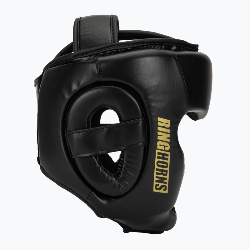 Casco da boxe Venum Ringhorns Charger Headgear black/gold 2
