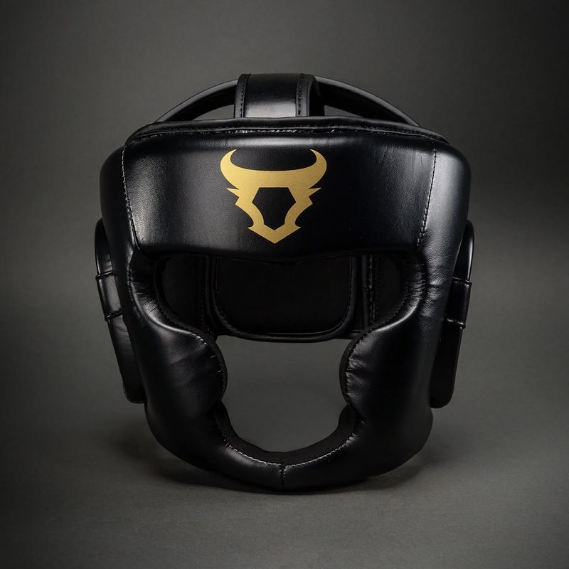 Casco da boxe Venum Ringhorns Charger Headgear black/gold 2