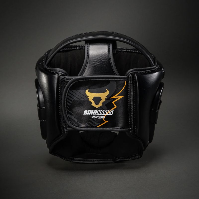 Casco da boxe Venum Ringhorns Charger Headgear black/gold 3