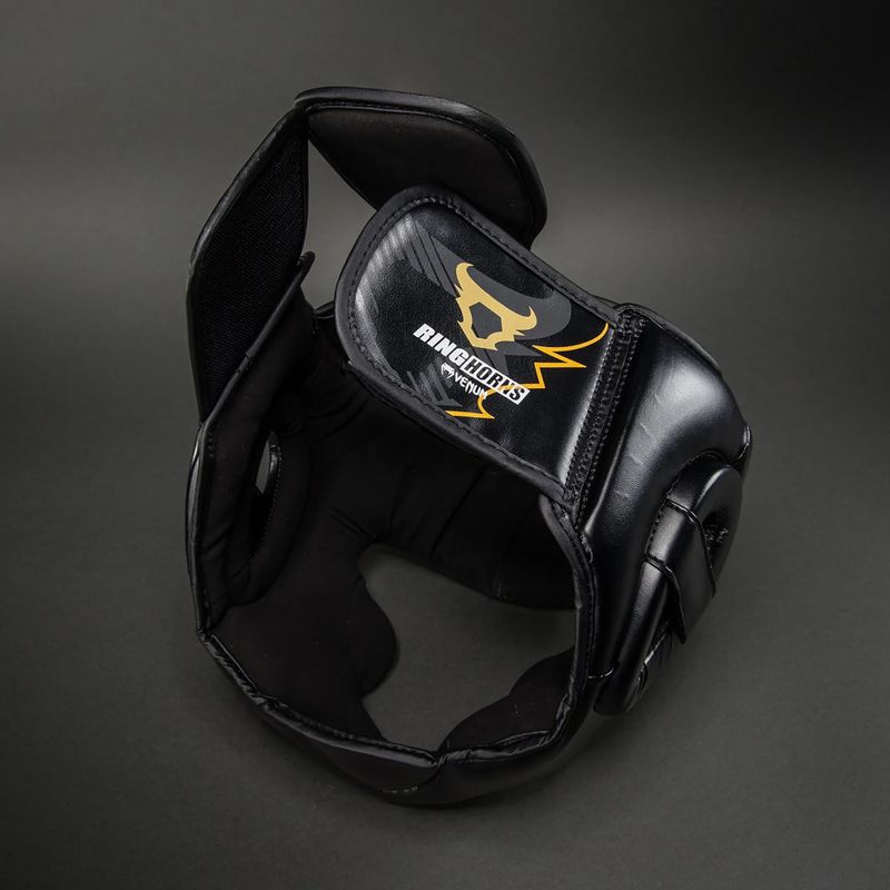 Casco da boxe Venum Ringhorns Charger Headgear black/gold 6