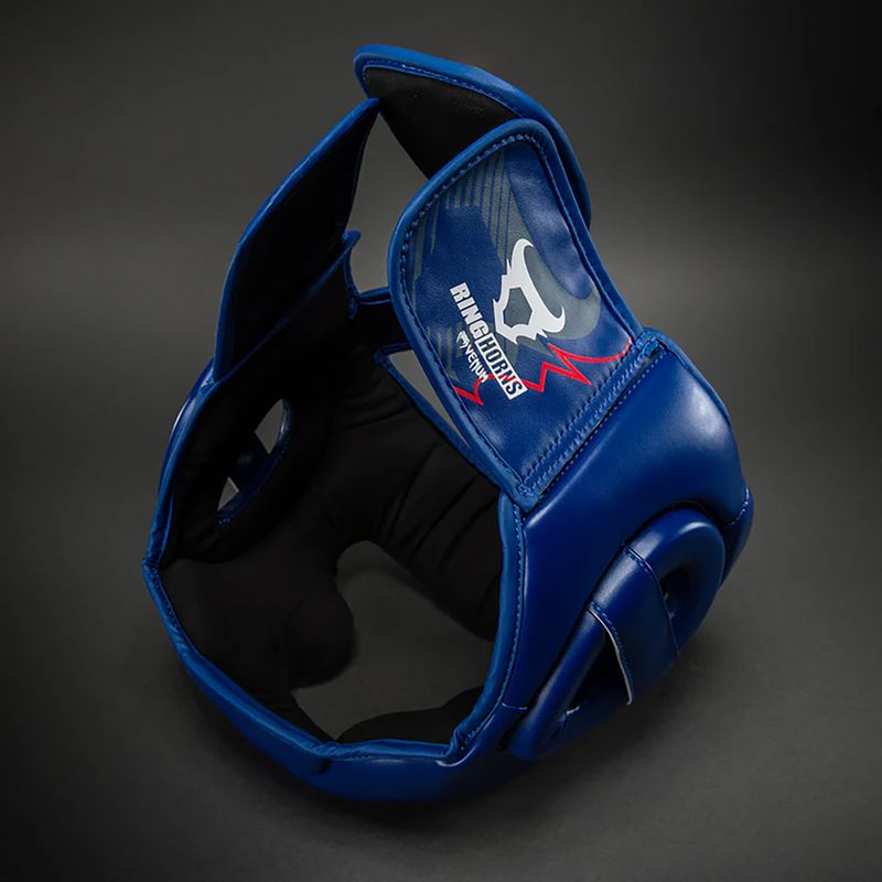 Casco da boxe Venum Ringhorns Charger Headgear navy blue/red 4