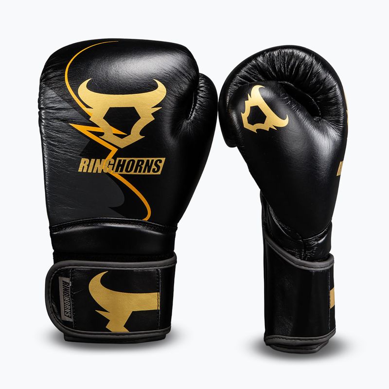 Guantoni da boxe Venum Ringhorns Charger Boxing black/gold 2