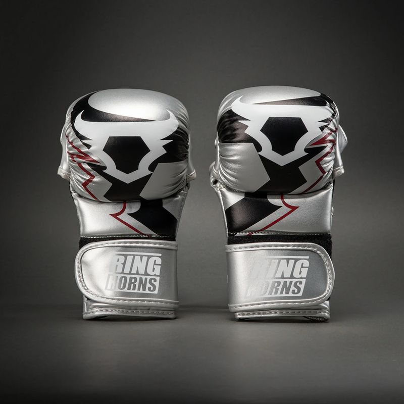 Guanti da sparring Venum Ringhorns Charger silver/black 2