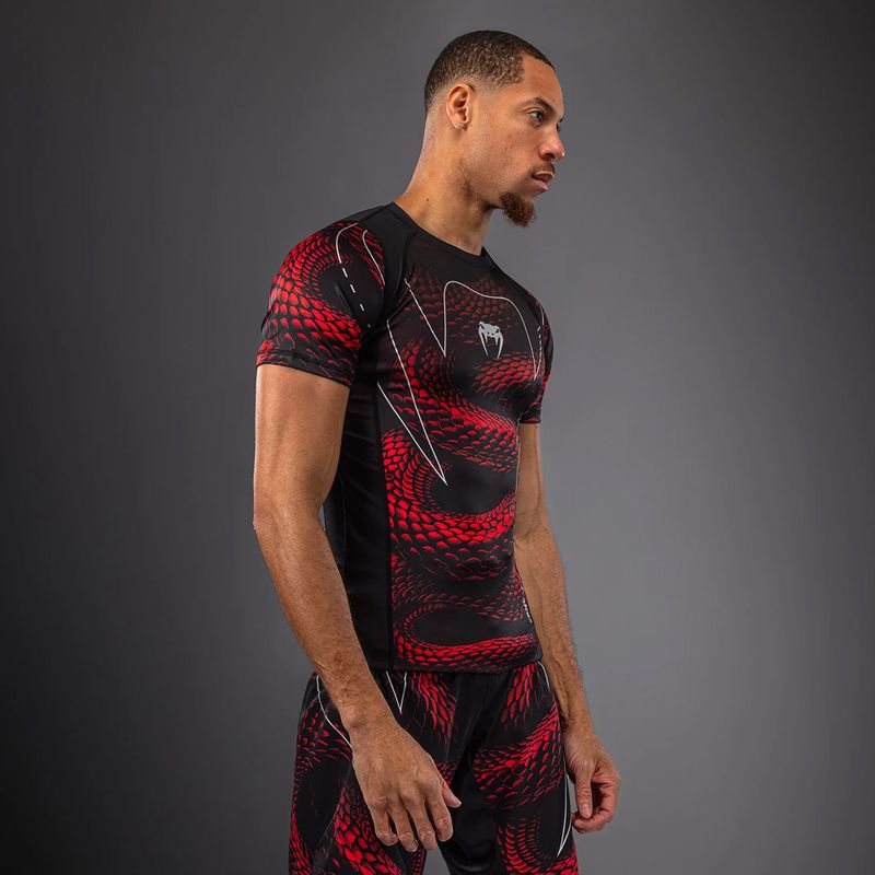 Rashguard da uomo Venum Matupa Short Sleeve black/red/silver 3