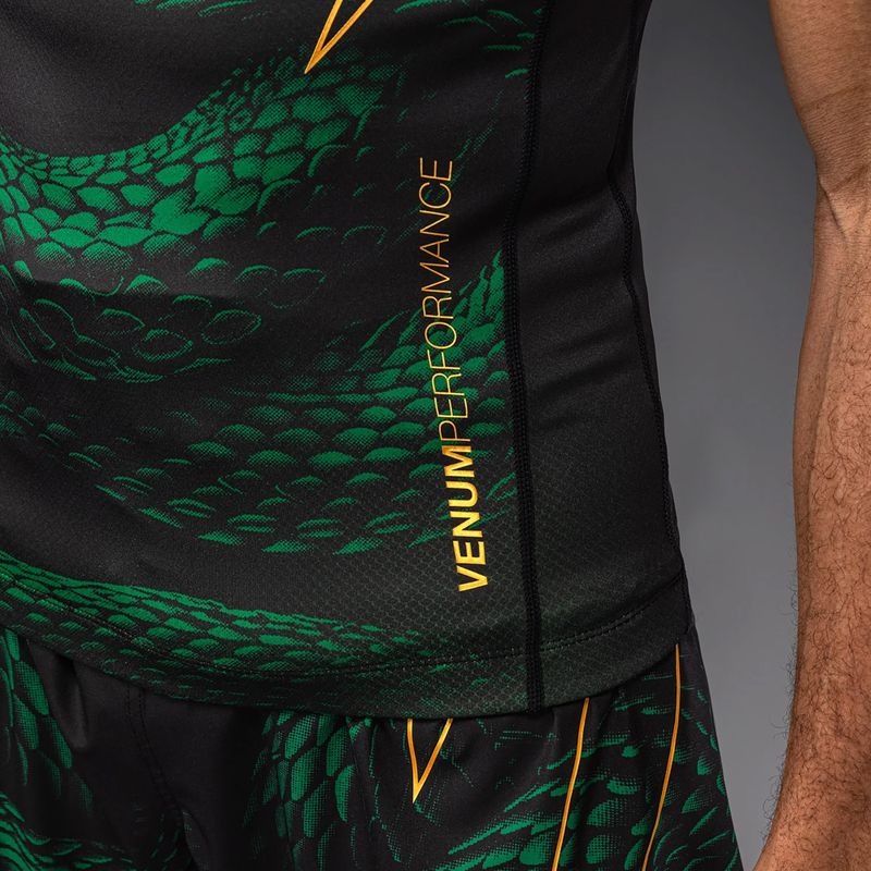Rashguard da uomo Venum Matupa Short Sleeve black/green/gold 6