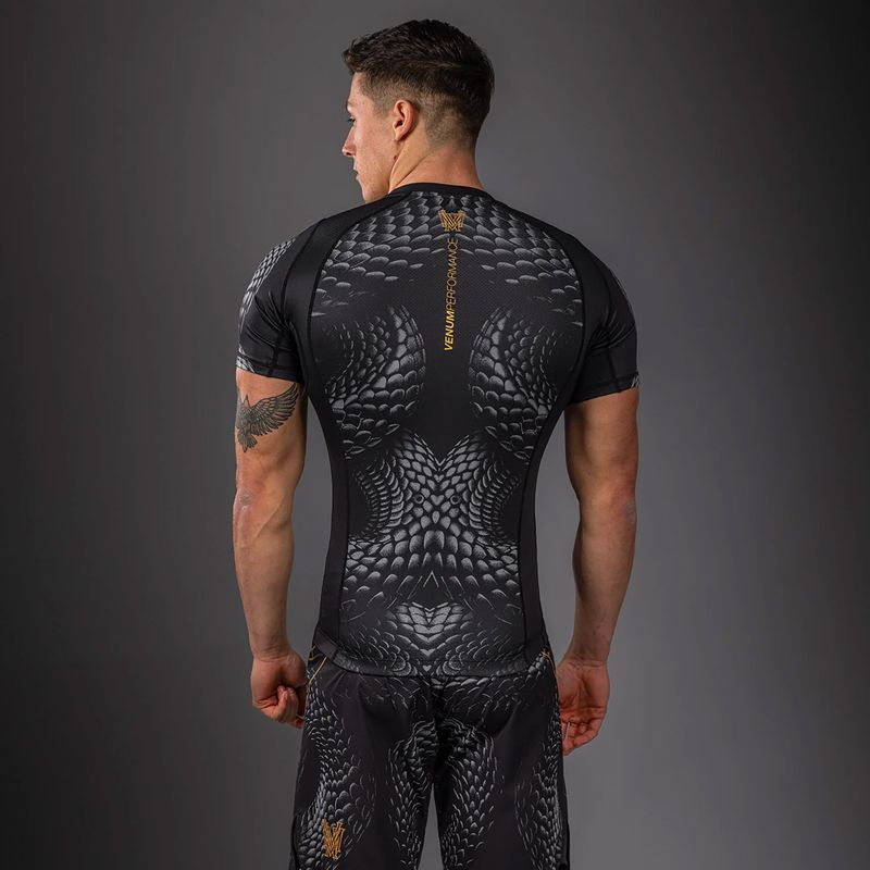 Rashguard da uomo Venum Matupa Short Sleeve black/grey/gold 2