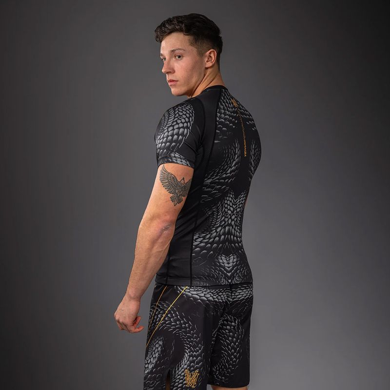 Rashguard da uomo Venum Matupa Short Sleeve black/grey/gold 4