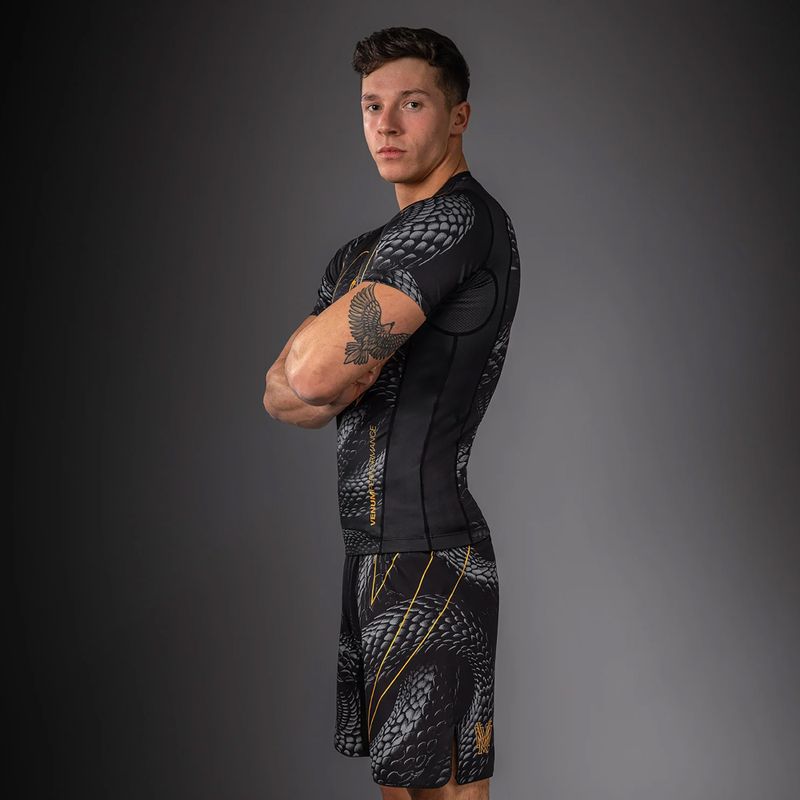 Rashguard da uomo Venum Matupa Short Sleeve black/grey/gold 5