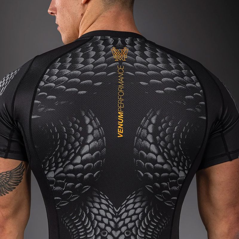 Rashguard da uomo Venum Matupa Short Sleeve black/grey/gold 6