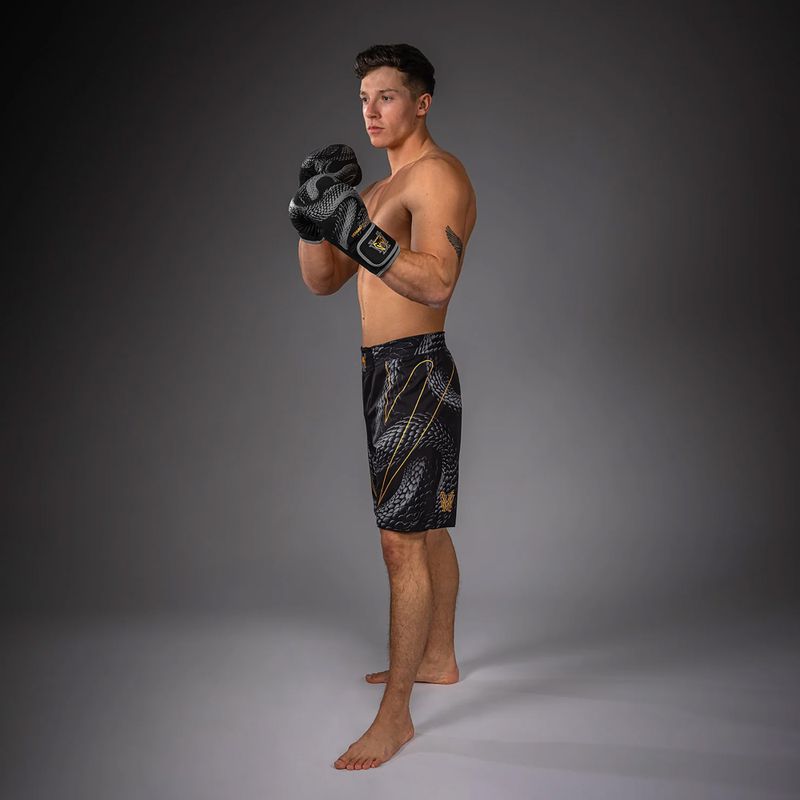 Pantaloncini da allenamento da uomo Venum Matupa Fightshorts black/grey/gold 4