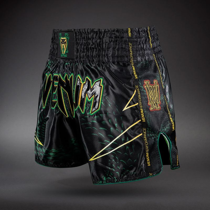 Pantaloncini da allenamento da uomo Venum Matupa Muay Thai black/green/gold 4