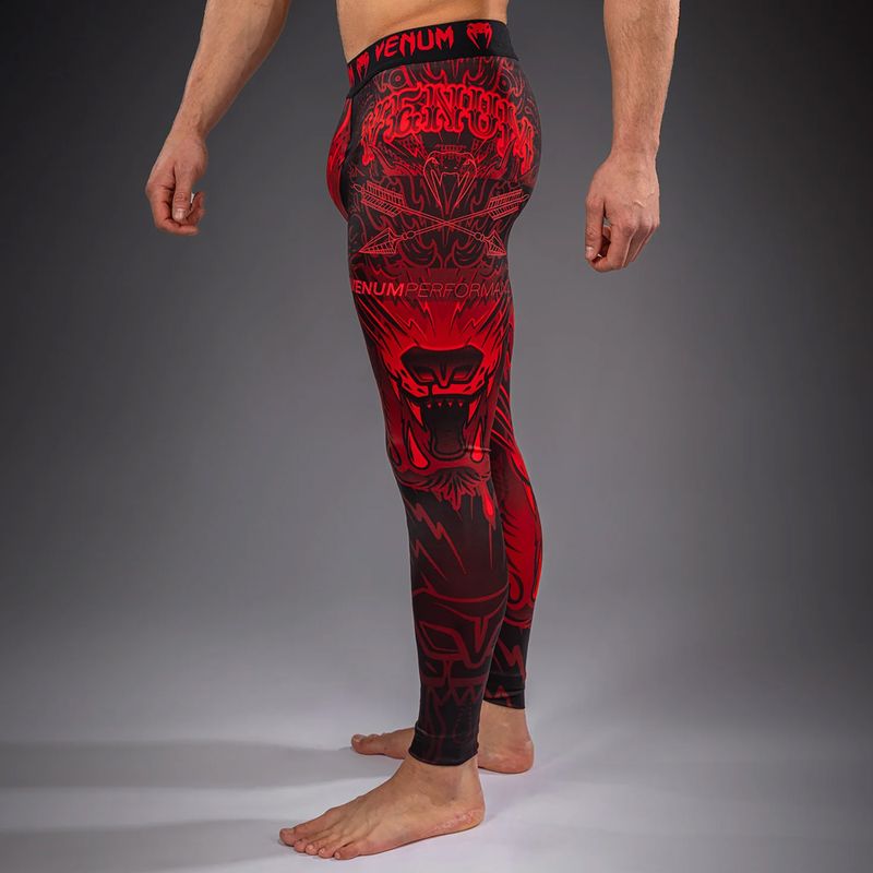 Leggings da allenamento da uomo Venum Wolf Attack Spats black/red 4