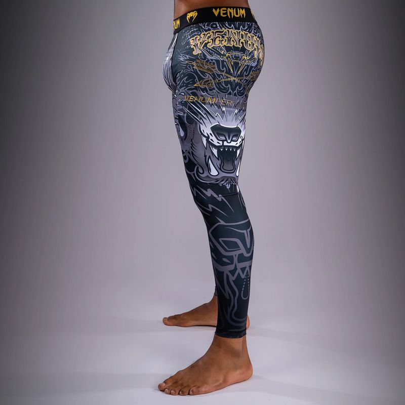 Leggings da allenamento da uomo Venum Wolf Attack Spats black/grey 4