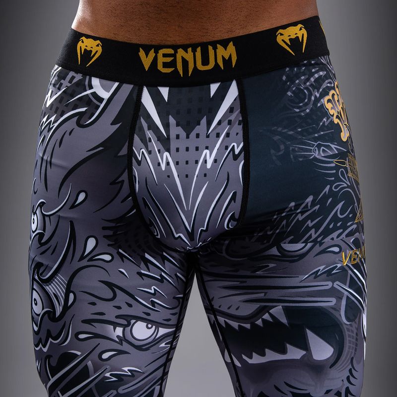 Leggings da allenamento da uomo Venum Wolf Attack Spats black/grey 5