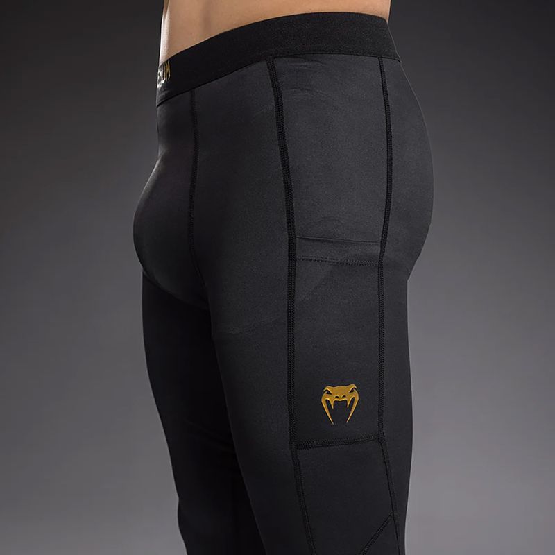 Leggings da allenamento uomo Venum Streamline Spats black/gold 5