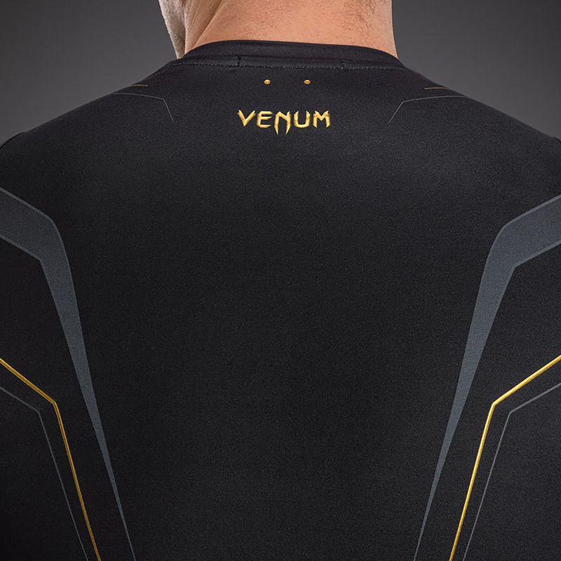 Rashguard da uomo Venum Streamline nero/oro 6