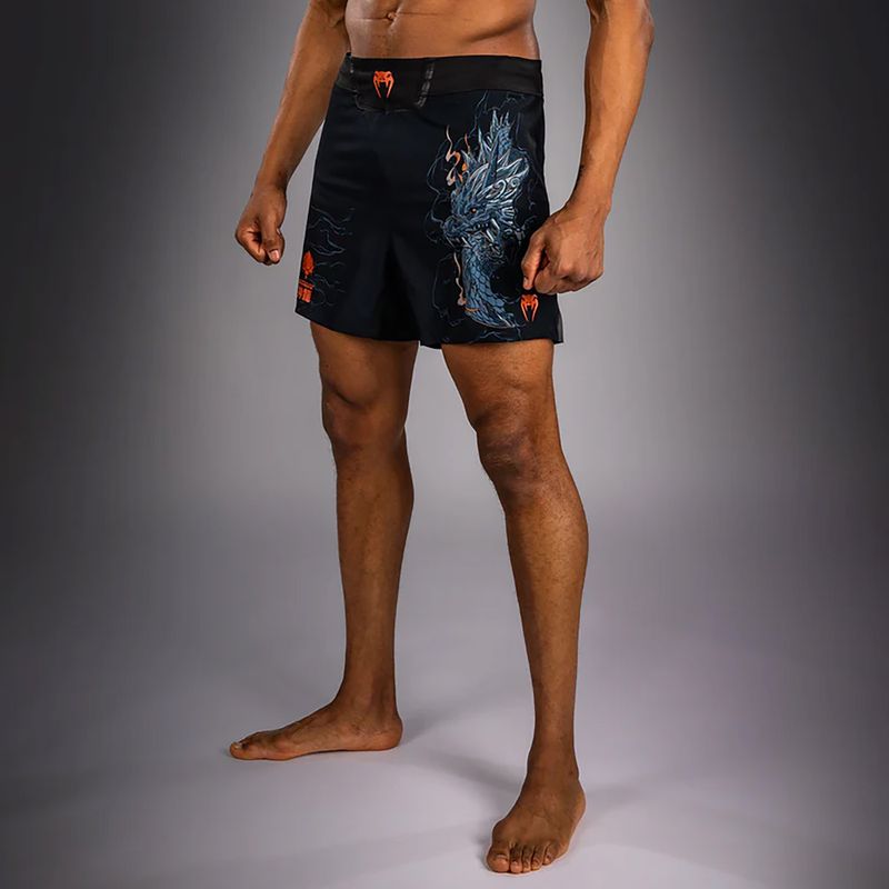 Pantaloncini da allenamento uomo Venum Thunder Dragon Black/Grey/Copper 4