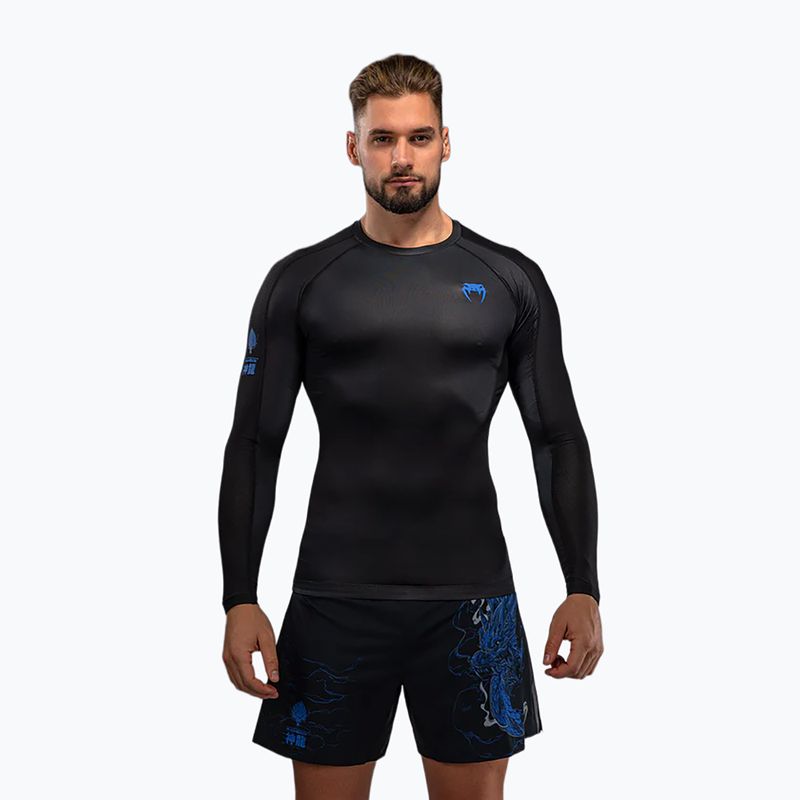 Rashguard a maniche lunghe da uomo Venum Thunder Dragon black/royal blue