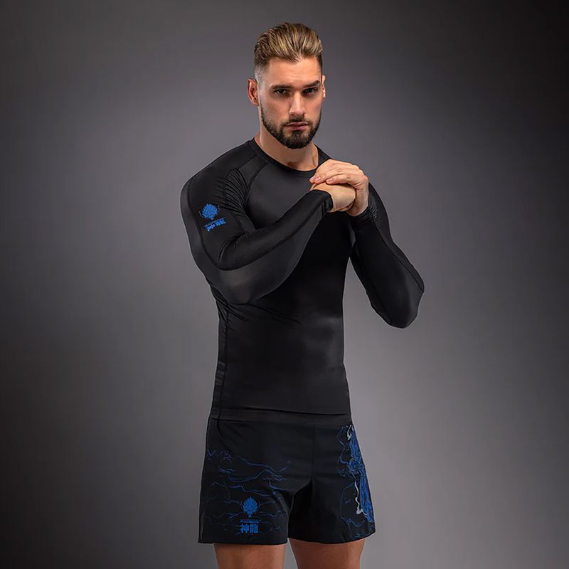 Rashguard a maniche lunghe da uomo Venum Thunder Dragon black/royal blue 3