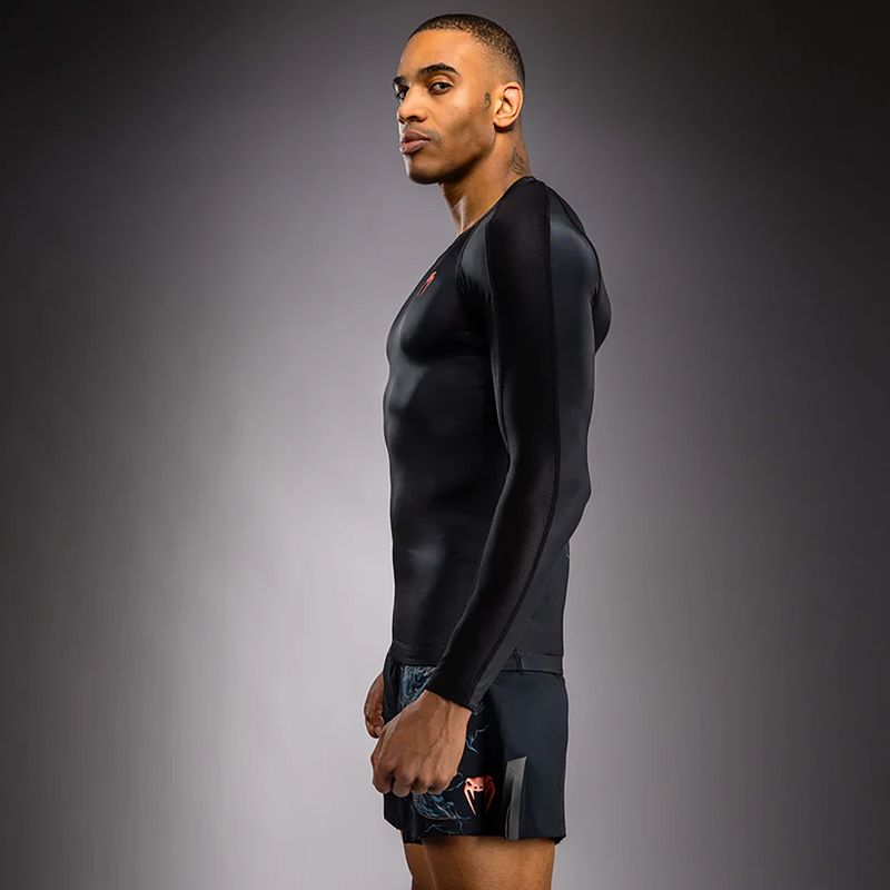 Rashguard longsleeve Venum Thunder Dragon black/grey/copper 4