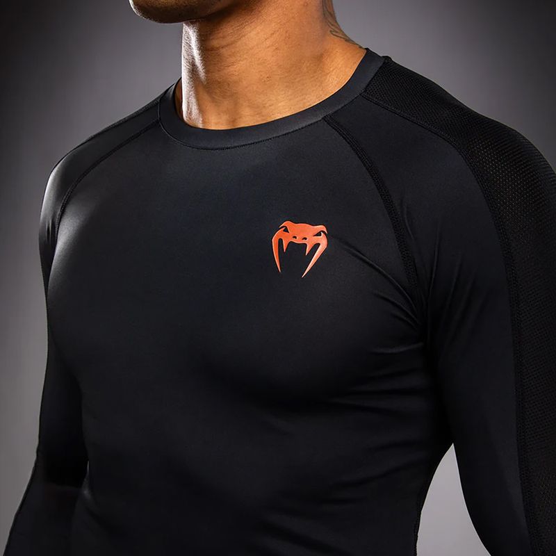 Rashguard a maniche lunghe da uomo Venum Thunder Dragon nero/grigio/rame 5