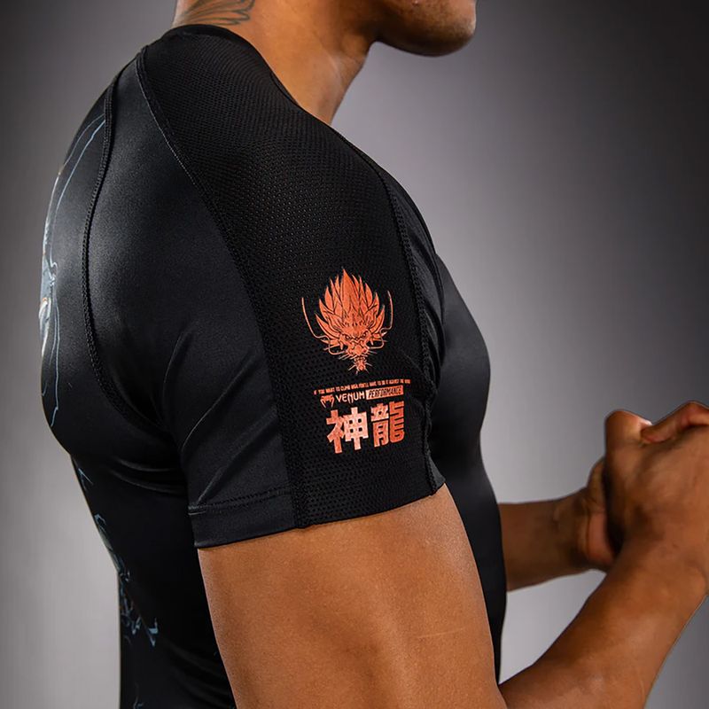 Rashguard da uomo Venum Thunder Dragon nero/grigio/rame 8
