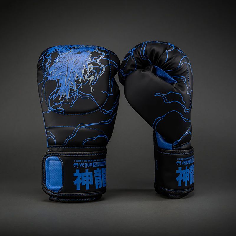 Guantoni da boxe Venum Thunder Dragon Boxing black/royal blue 2