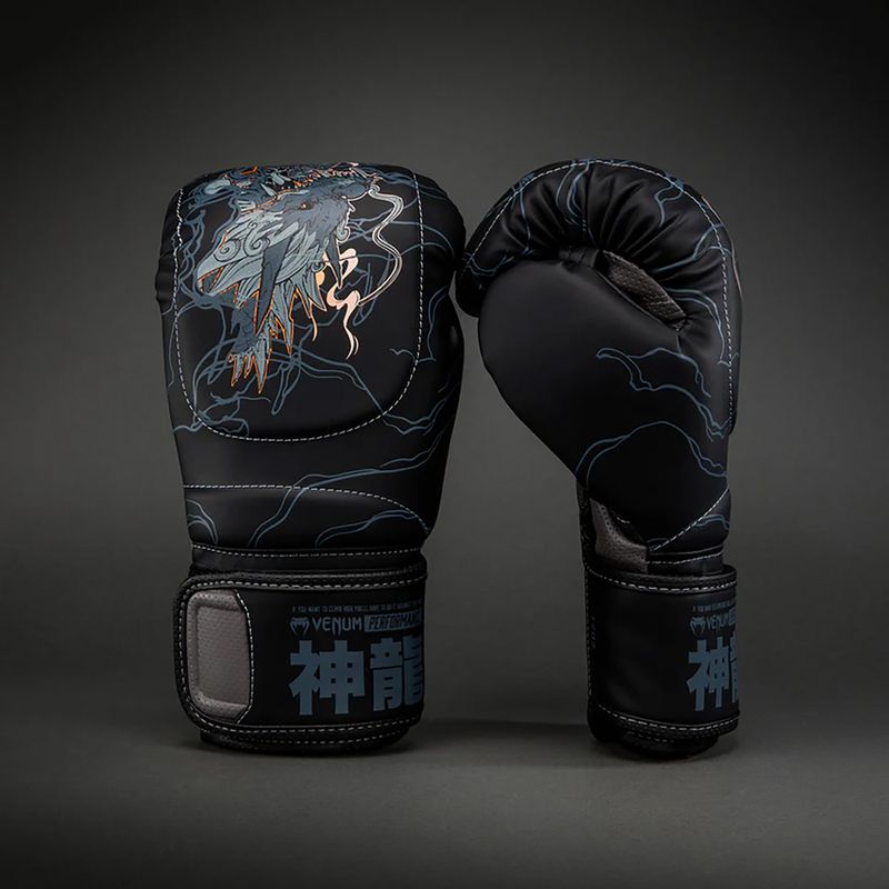 Guantoni da boxe Venum Thunder Dragon Boxing black/grey/copper 2