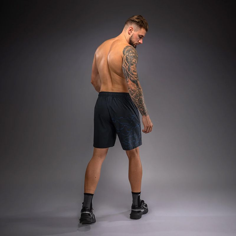 Pantaloncini da allenamento uomo Venum Thunder Dragon Training Black/Royal Blue 3