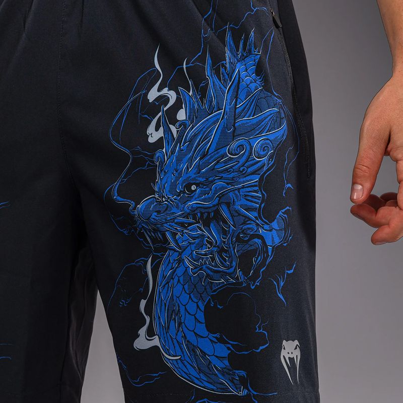 Pantaloncini da allenamento uomo Venum Thunder Dragon Training Black/Royal Blue 6