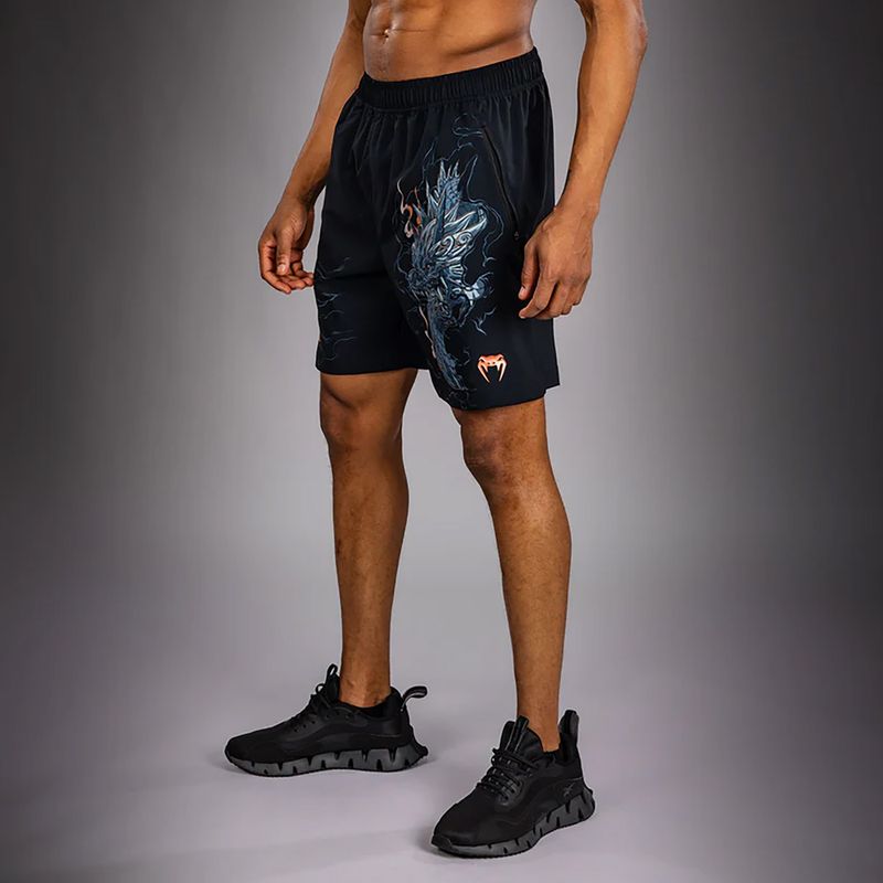 Pantaloncini da allenamento uomo Venum Thunder Dragon Training Black/Grey/Copper 4