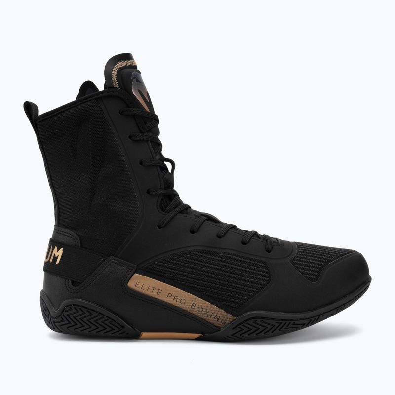 Scarpe da boxe Venum Elite Neo Boxing black/gold 2