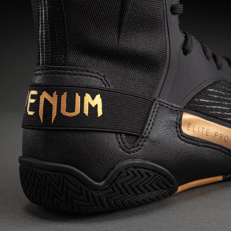 Scarpe da boxe Venum Elite Neo Boxing black/gold 5
