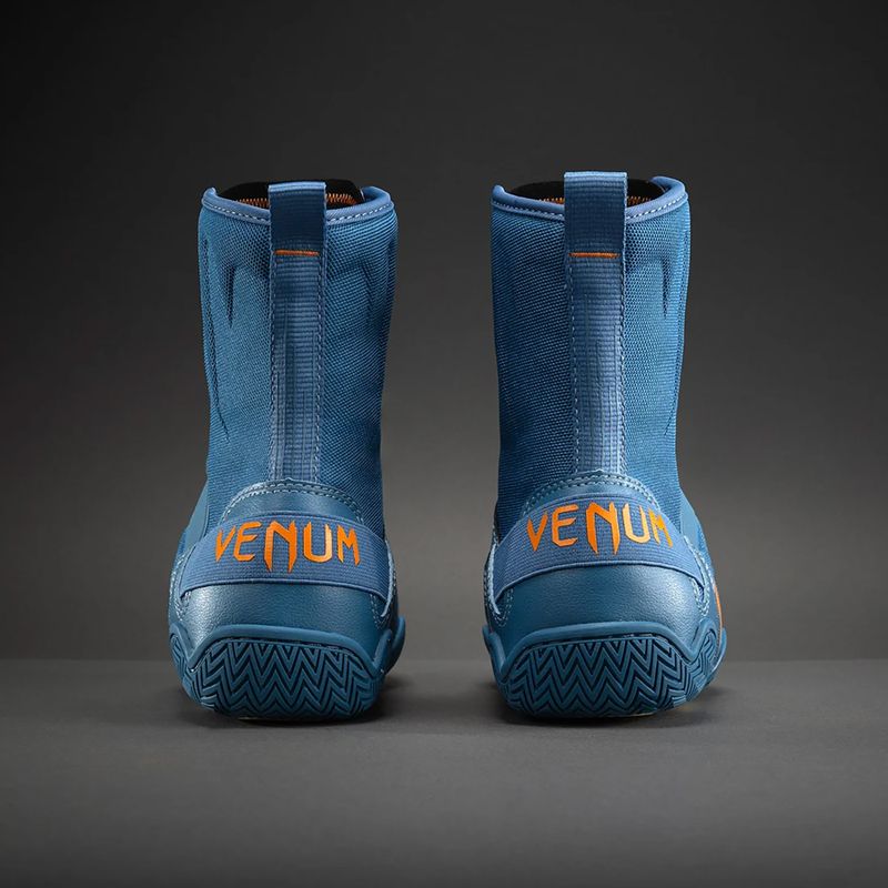 Scarpe da boxe Venum Elite Neo Boxing steel blue/orange 3