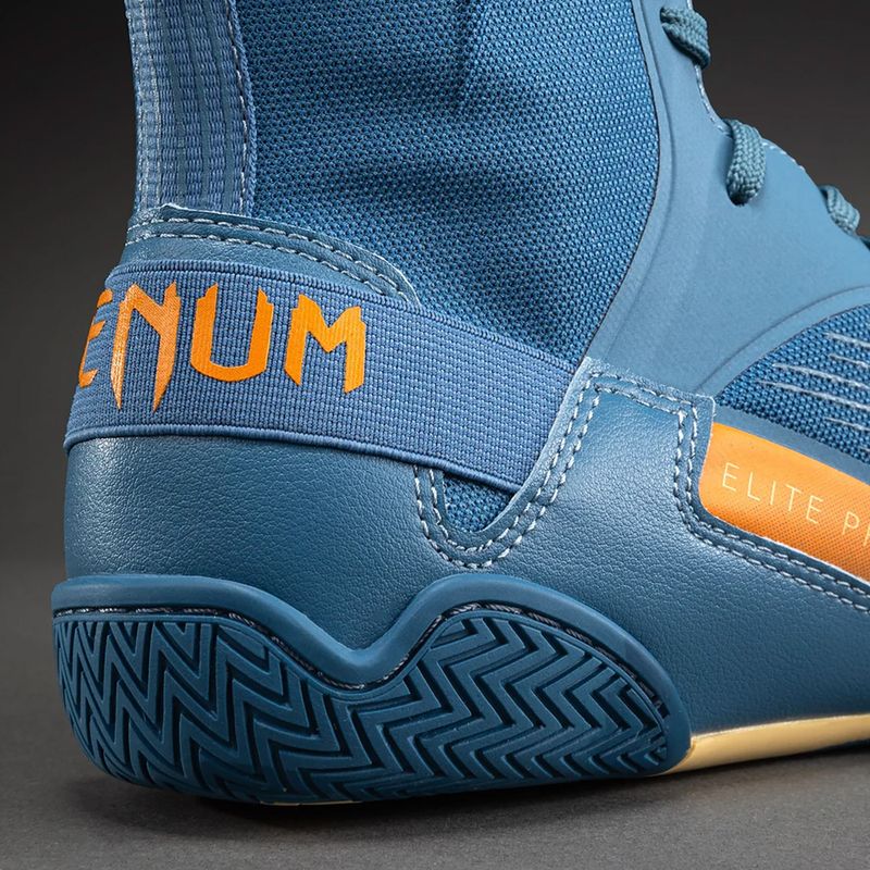 Scarpe da boxe Venum Elite Neo Boxing steel blue/orange 5