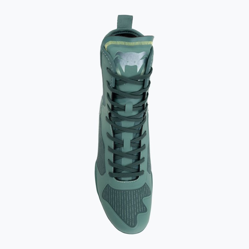 Scarpe da boxe Venum Elite Neo Boxing green/neon yellow 5
