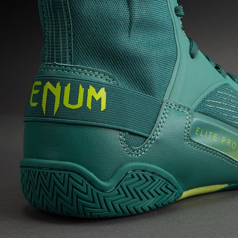 Scarpe da boxe Venum Elite Neo Boxing green/neon yellow 5