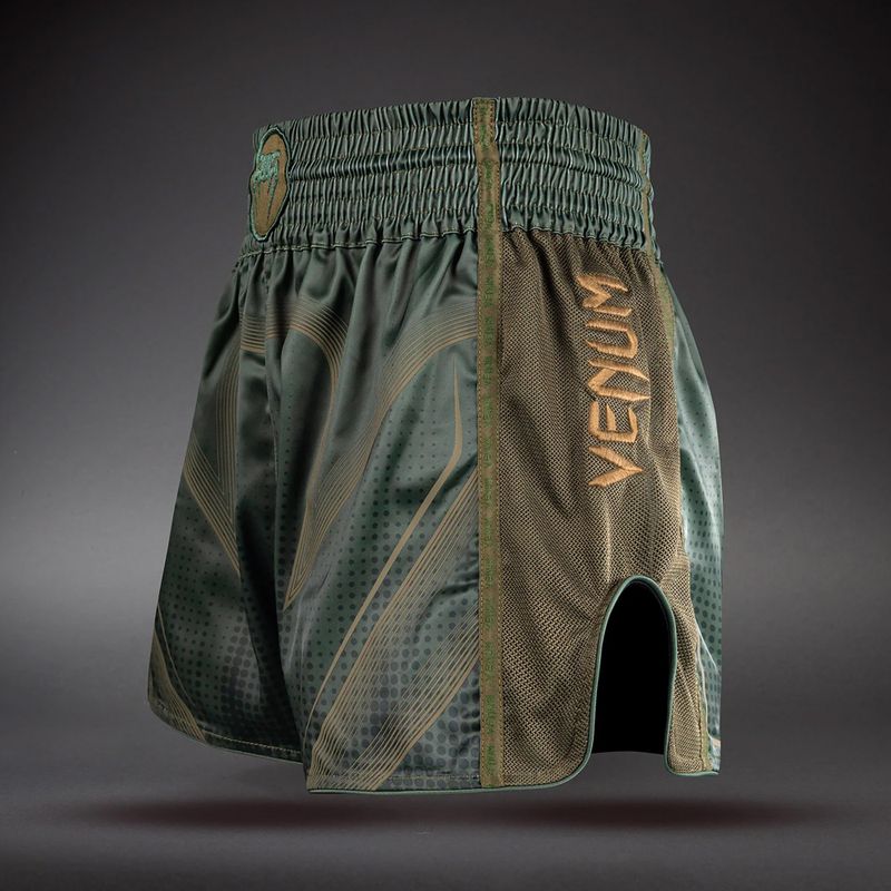 Pantaloncini da allenamento Venum Stealth Muay Thai Khaki/Dark Green 3