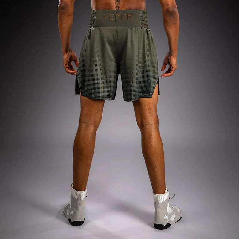 Pantaloncini da boxe da uomo Venum Stealth Boxing Khaki/Dark Green 3