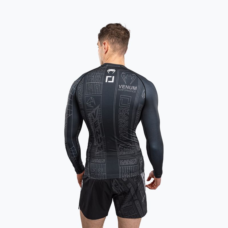 Rashguard a maniche lunghe da uomo Venum Karate Combat black/grey 2